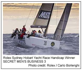 Rolex Sydney Hobart Yacht Race Handicap Winner- SECRET MENS BUSINESS 3, Photo credit: Rolex / Carlo Borlenghi